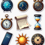 Time & Calendar - Sticker Sheet v8